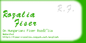 rozalia fiser business card